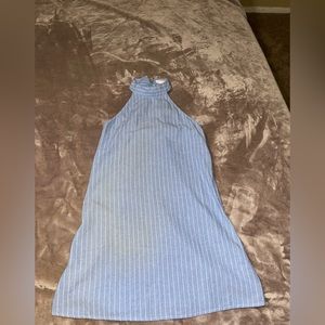 Light blue and white striped dress size small.